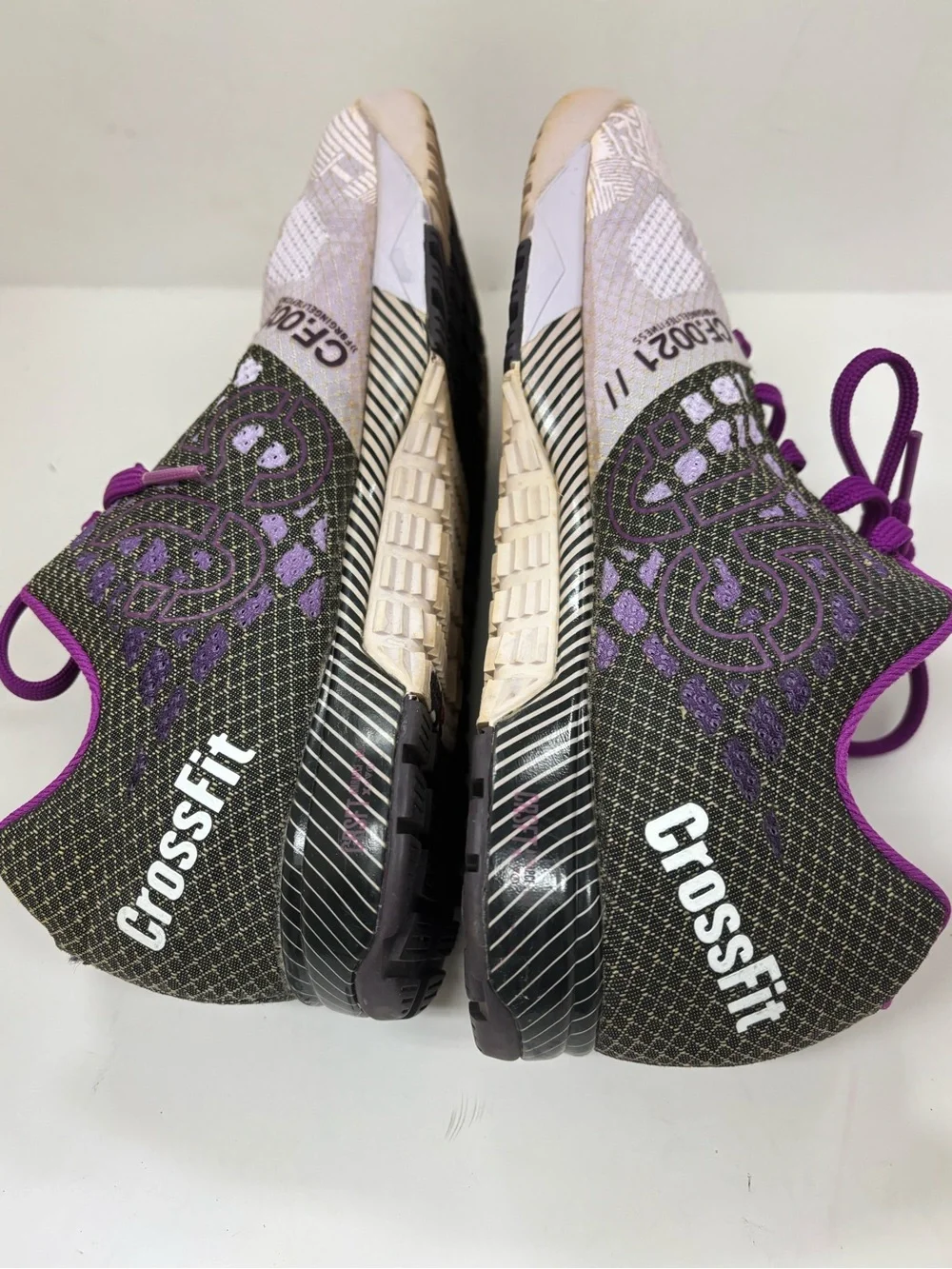 REEBOK CROSSFIT ATHLETIC SHOE SNEAKER WOMEN  9.5  LT PINK / PURPLE KEVLAR